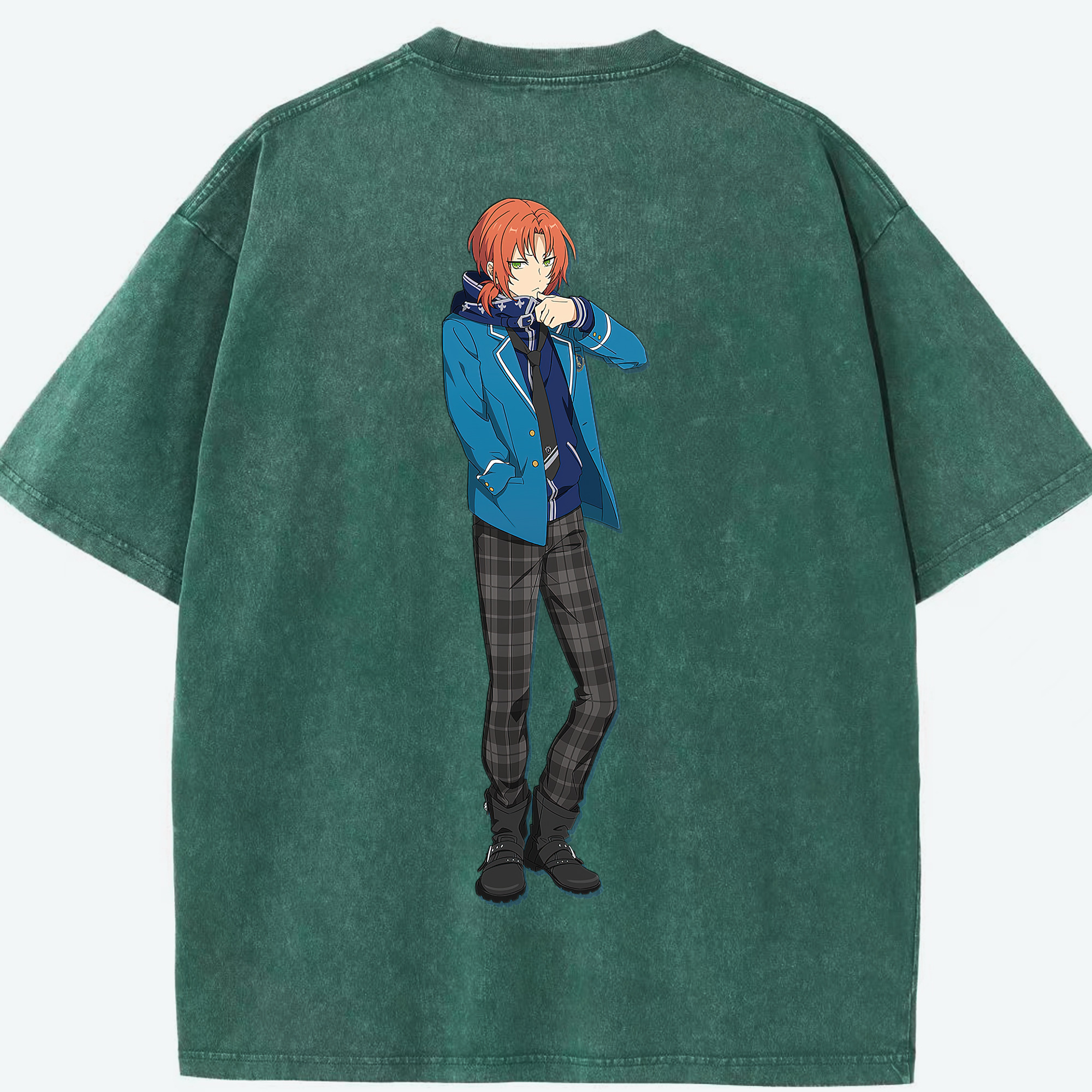 （画像用） あんさんぶるスターズ! Ensemble Stars 綿100% ヴィンテージ風 半袖Tシャツ（背面プリント）